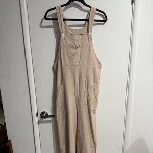 Tan summer overalls